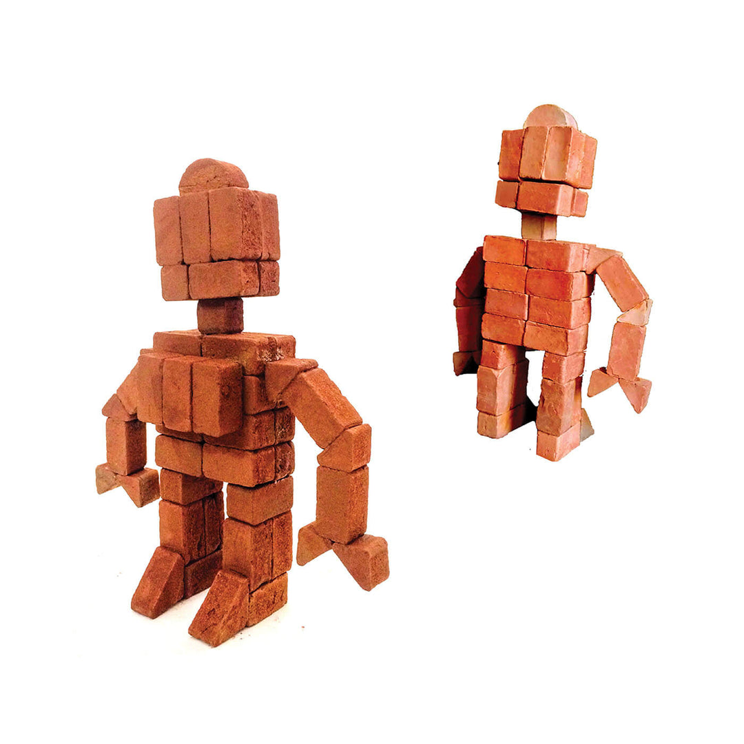 Terracotta Bricks DIY Construction Kit Gift Pack | 138 Assorted Bricks
