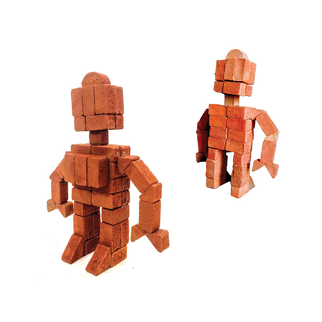 Terracotta Bricks DIY Construction Kit Gift Pack | 138 Assorted Bricks