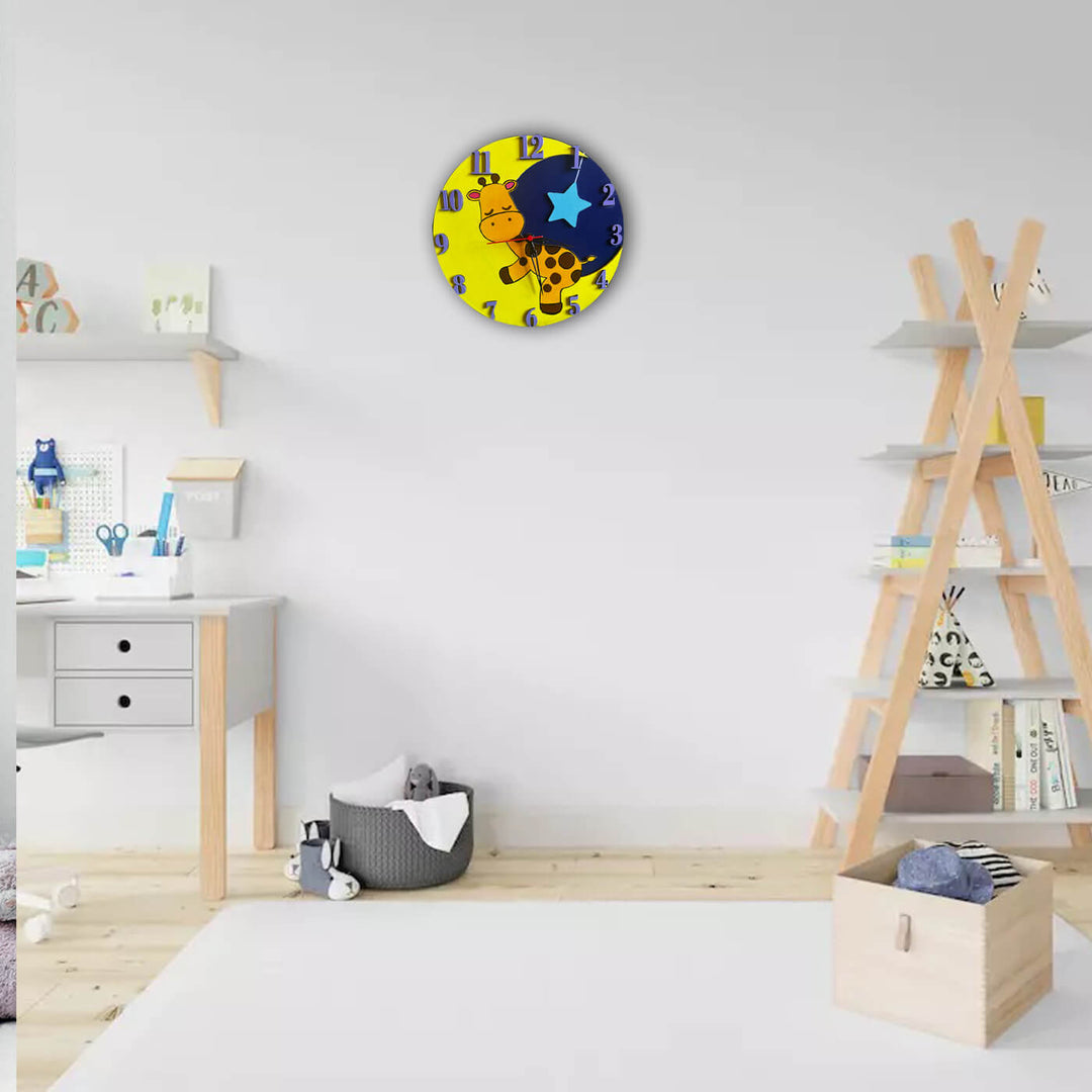 Hand Painted Wall Clock For Kids