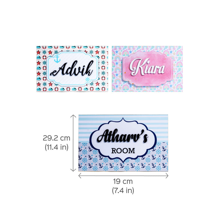 Personalized Printed Kid's Nameplate with 3D Letters