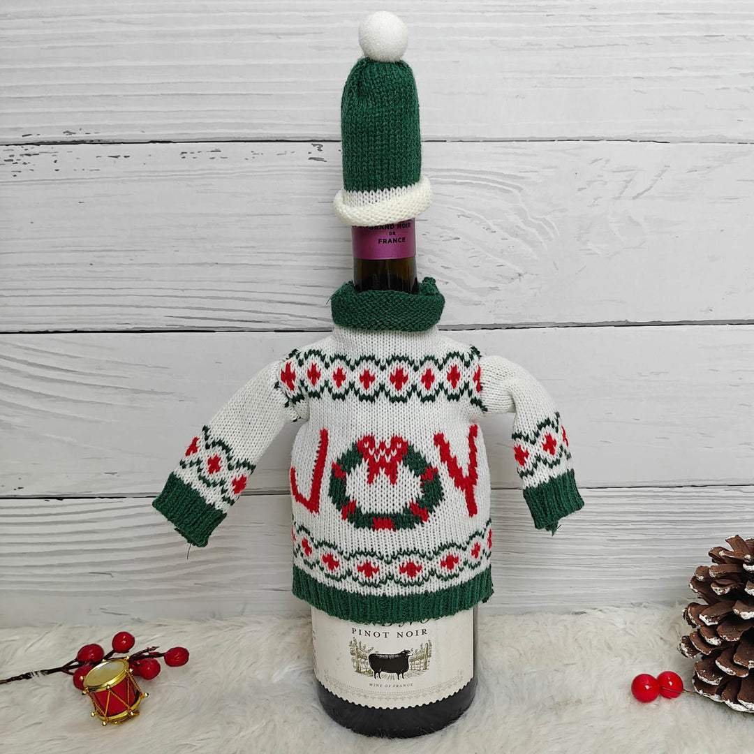 2 Pc | Handmade Knit Sweater Wine Bottle Covers