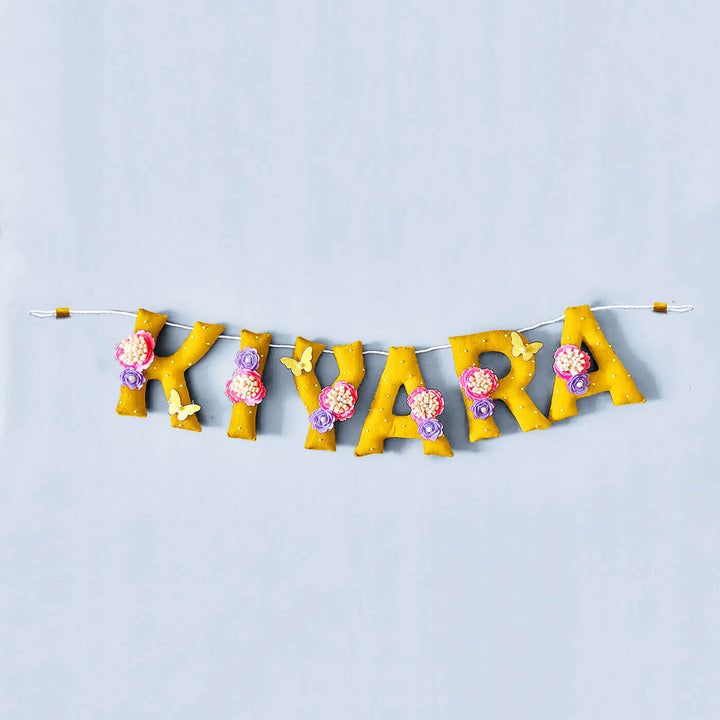 Hand-stitched Felt Name Bunting For Girls