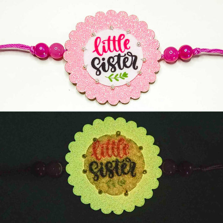 Little Sister Rakhiglow In The Dark - Front View with Glow Effect