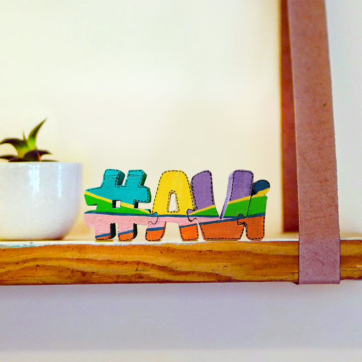 Hand Painted Wooden Jigsaw Name Blocks