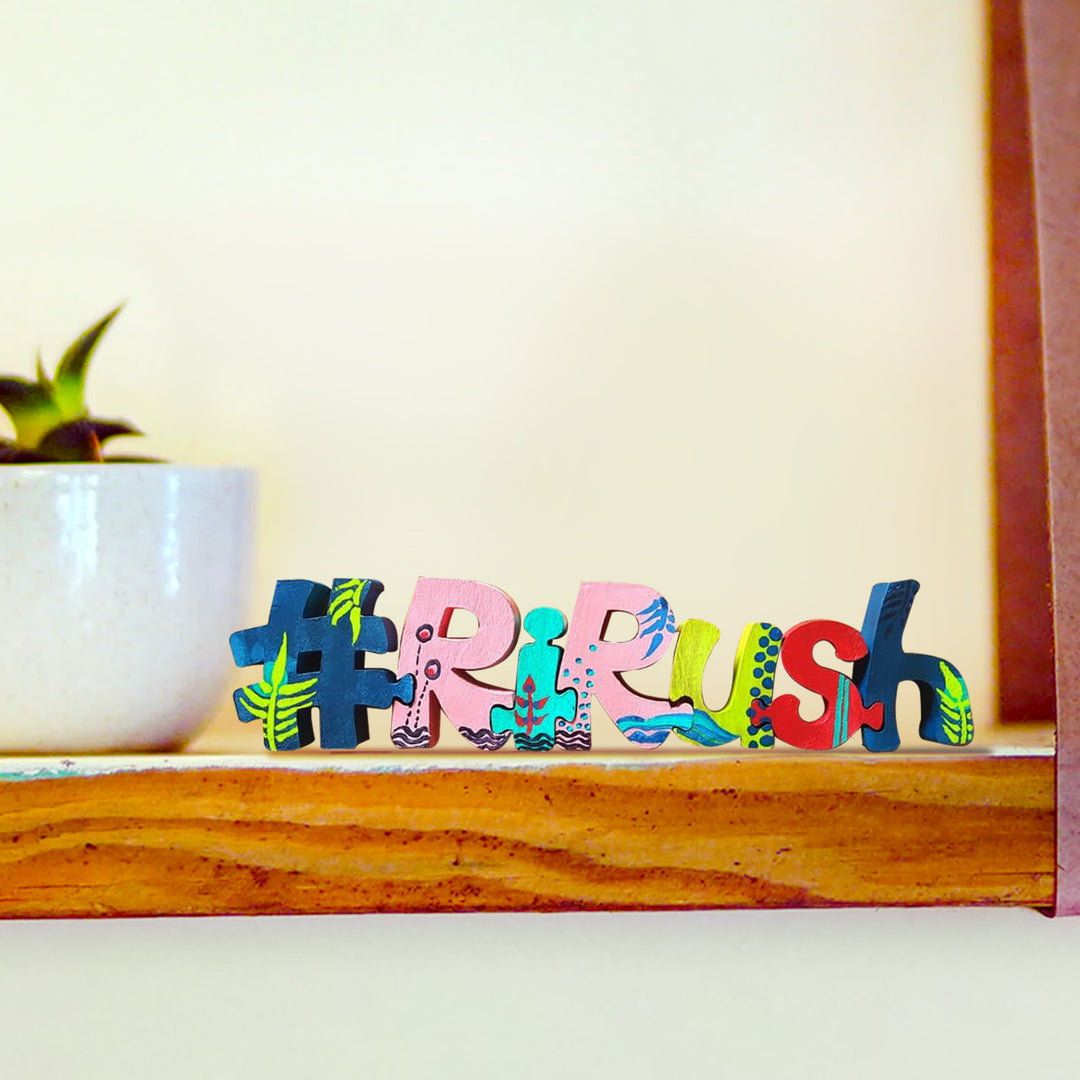 Hand Painted Wooden Jigsaw Name Blocks for Wedding Celebrations