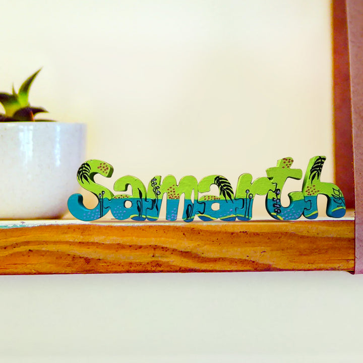 Hand Painted Wooden Jigsaw Name Blocks