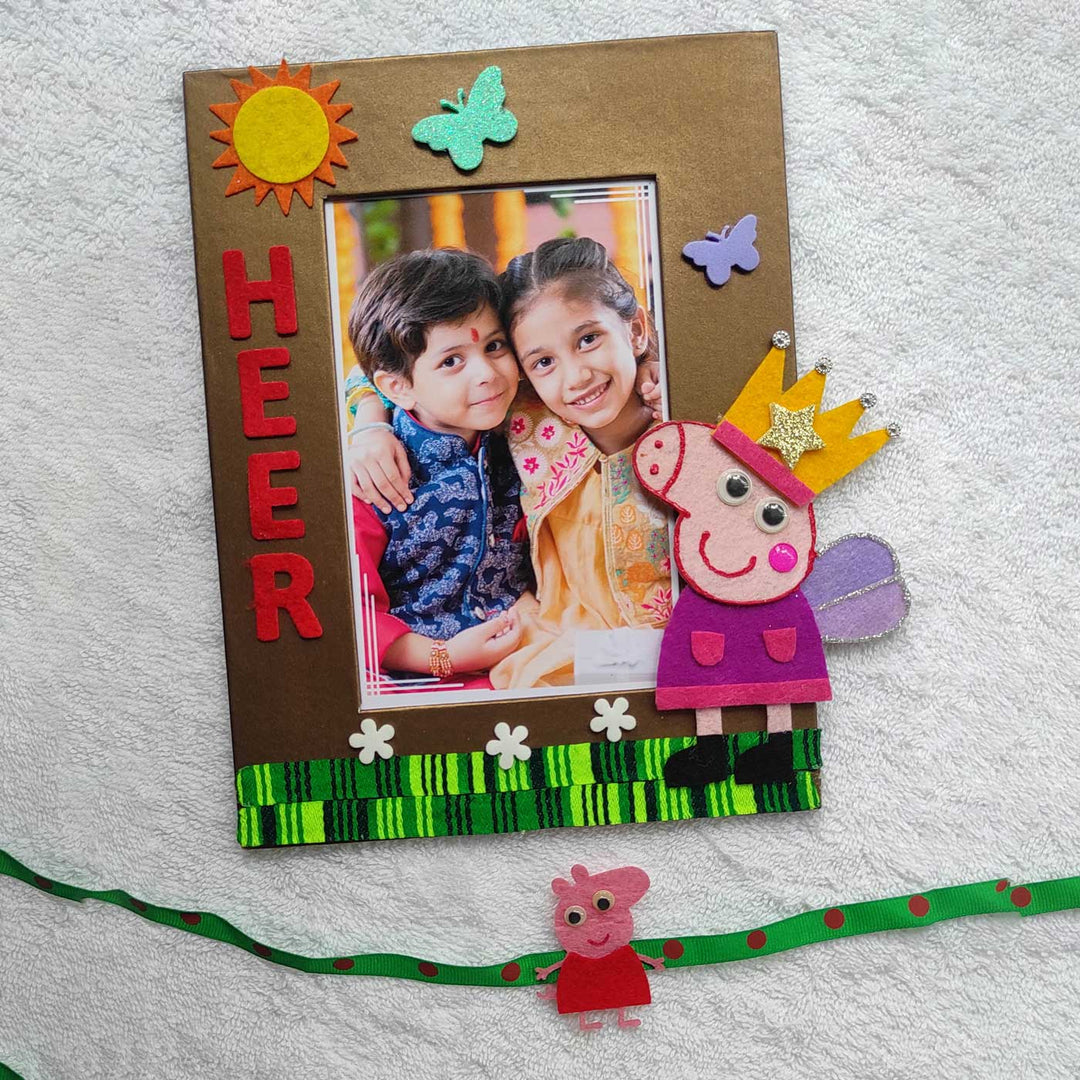 Buy Personalized Handmade Peppa Pig Theme Felt Kids Rakhi Photo