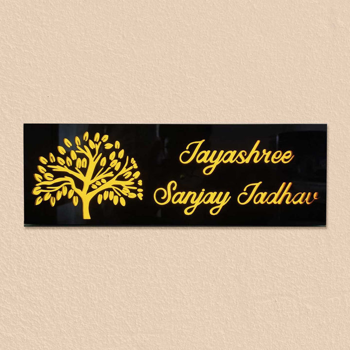 Personalized Tree Theme Acrylic LED Name Plate