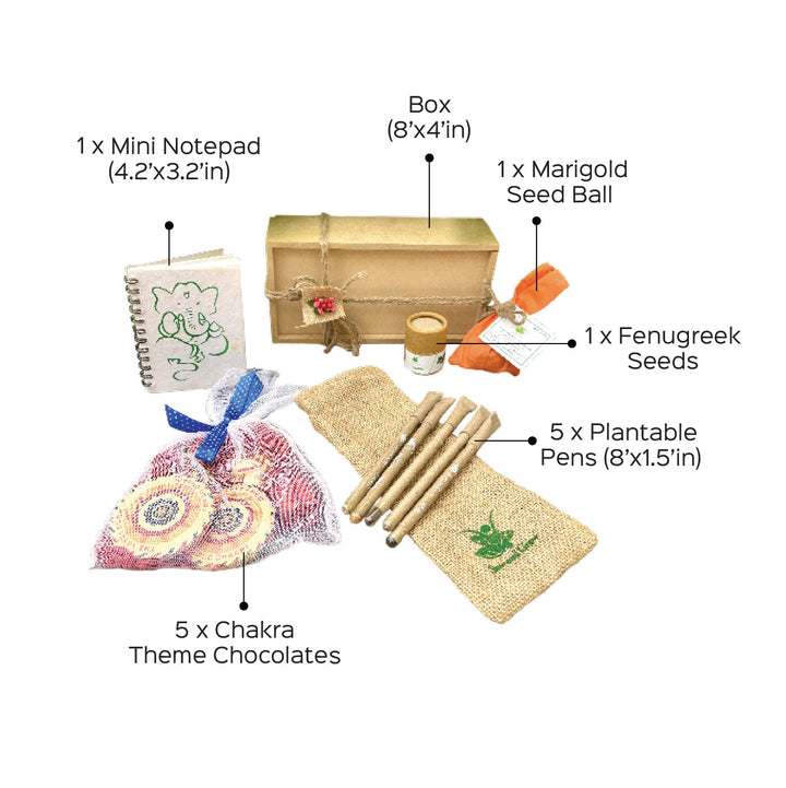 Handmade Diwali Wooden Box Gift Hamper | Set of 9