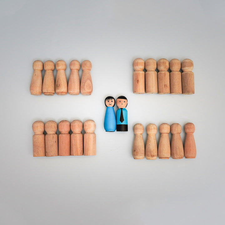 DIY Small Wooden Peg Doll Bases