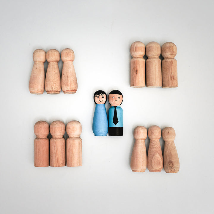 DIY Small Wooden Peg Doll Bases