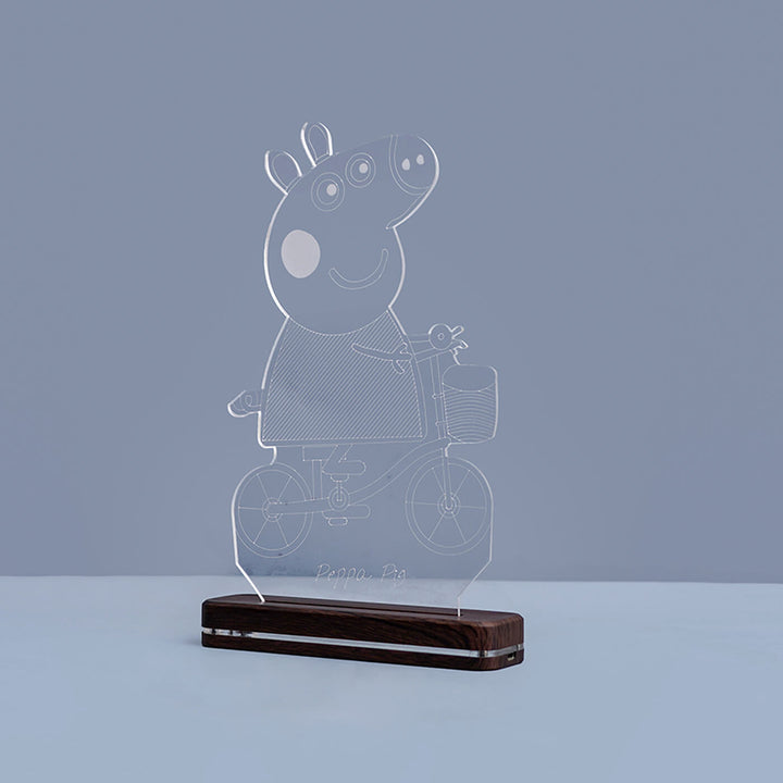 3D Illusion Rechargeable Peppa Pig LED Lamp