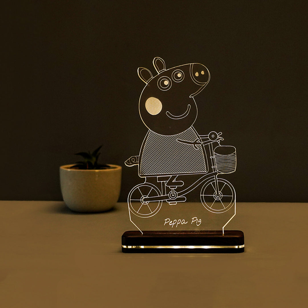 3D Illusion Rechargeable Peppa Pig LED Lamp