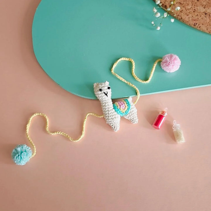 2 Pc | Handmade Crochet Llama Drama Rakhi Set With Roli Chawal For Twins