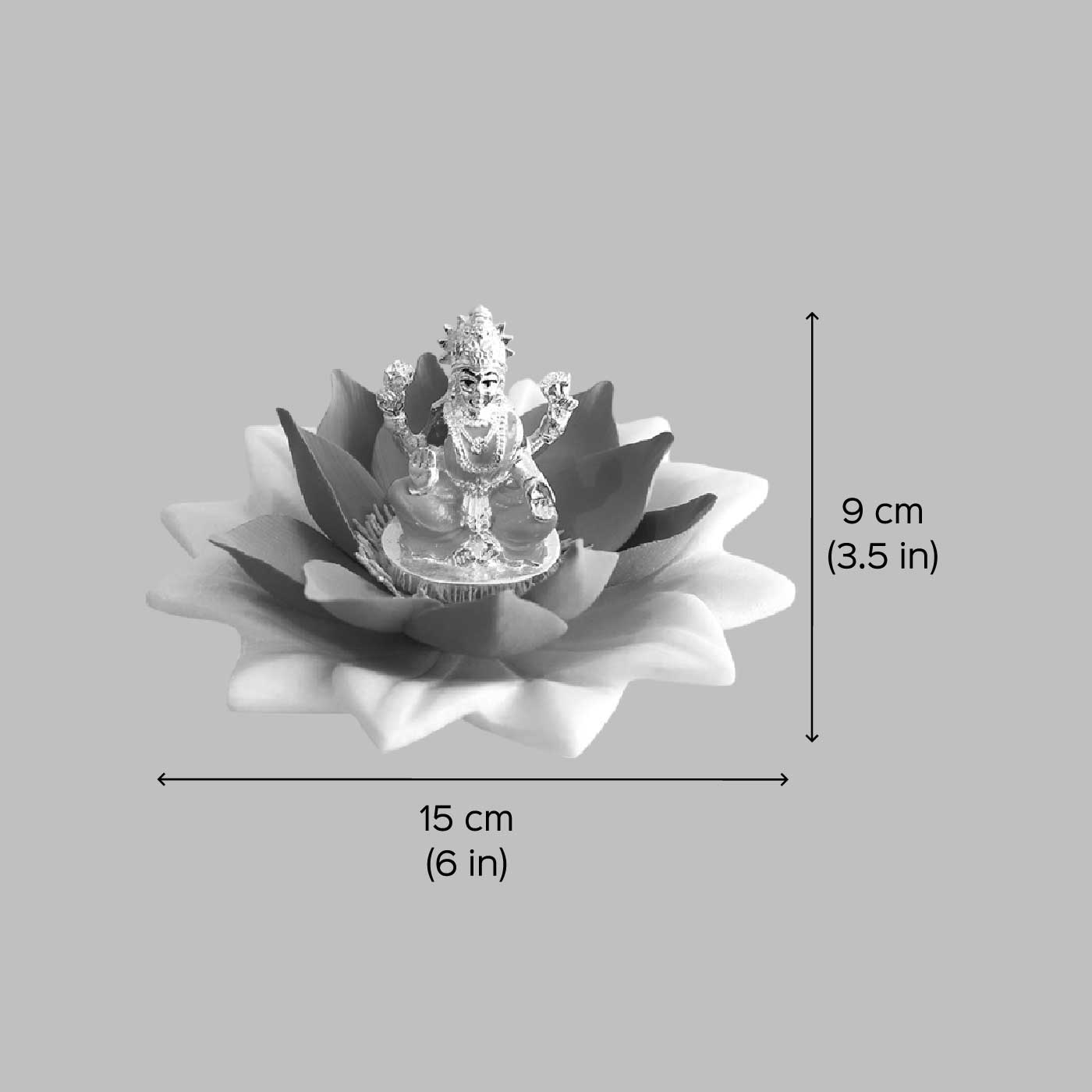 奇跡の新品未使用品!! Lotus Designs XX-Large PFD Buy Handmade Lakshmi In Lotus Deco Clay & Marble Centerpiece