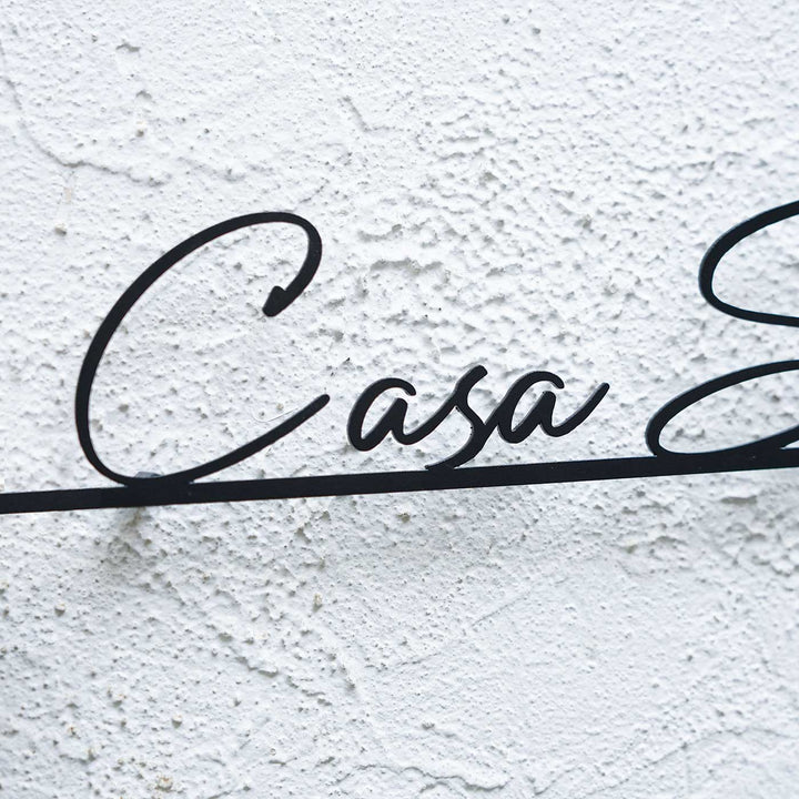 Personalized Weatherproof Modern Laser Cut Steel Name Plate