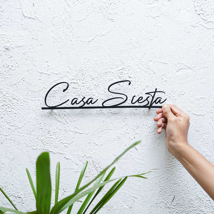 Personalized Weatherproof Modern Laser Cut Steel Name Plate