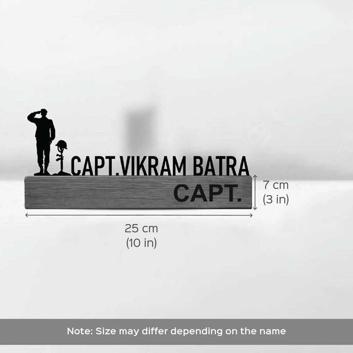 Personalized Minimal Desk Name Plate for Army Officers