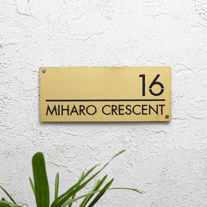 Personalized Weatherproof Rectangle Laser Cut Stainless Steel Name Plate