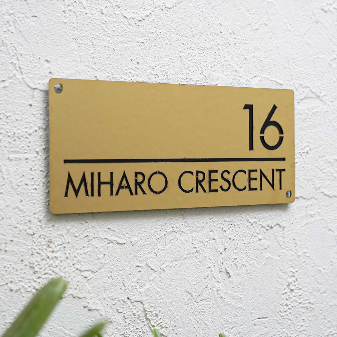 Personalized Weatherproof Rectangle Laser Cut Stainless Steel Name Plate