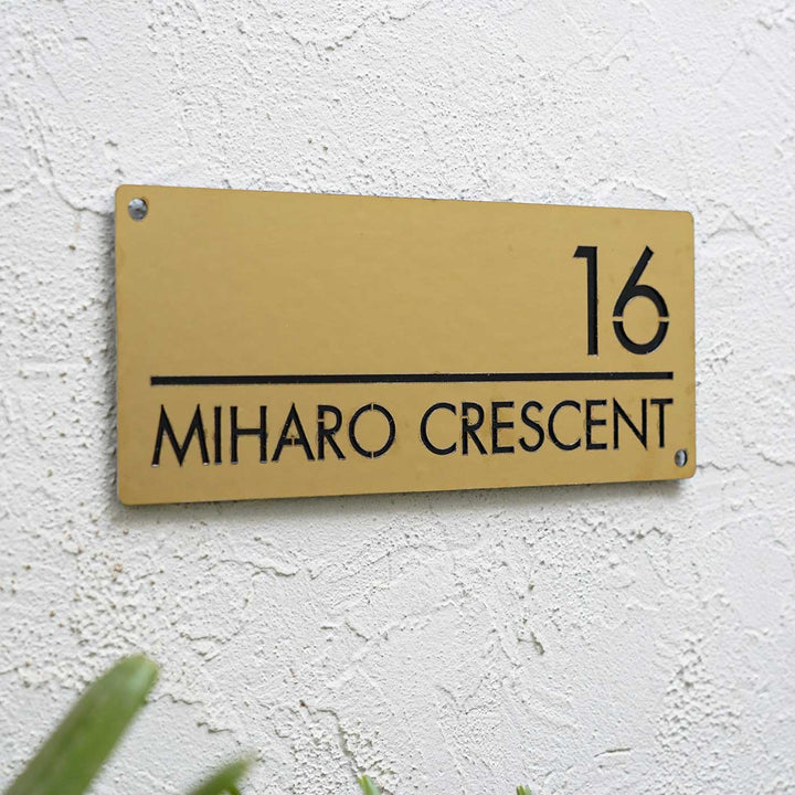 Personalized Weatherproof Rectangle Laser Cut Stainless Steel Name Plate