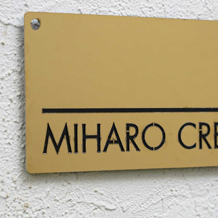 Personalized Weatherproof Rectangle Laser Cut Stainless Steel Name Plate