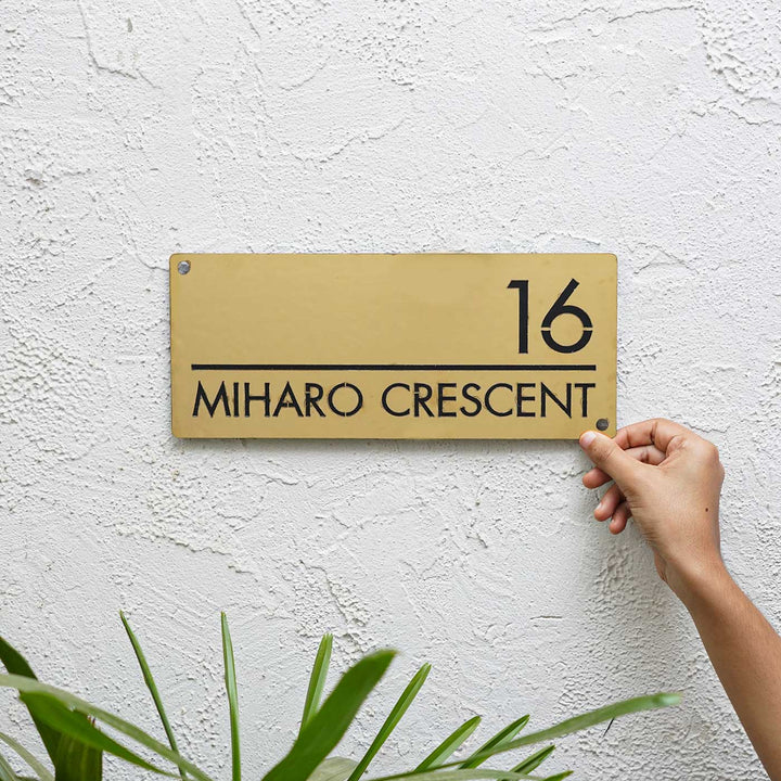 Personalized Weatherproof Rectangle Laser Cut Stainless Steel Name Plate