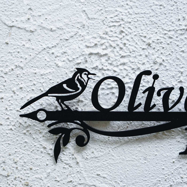 Personalized Weatherproof Bird Themed Metal Name Plate