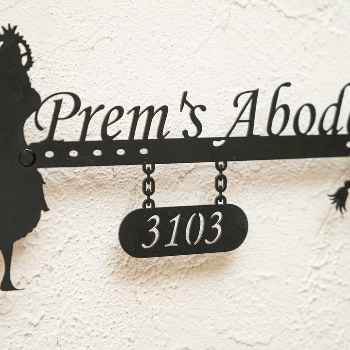 Personalized Krishna Weatherproof Name Plate with House Number