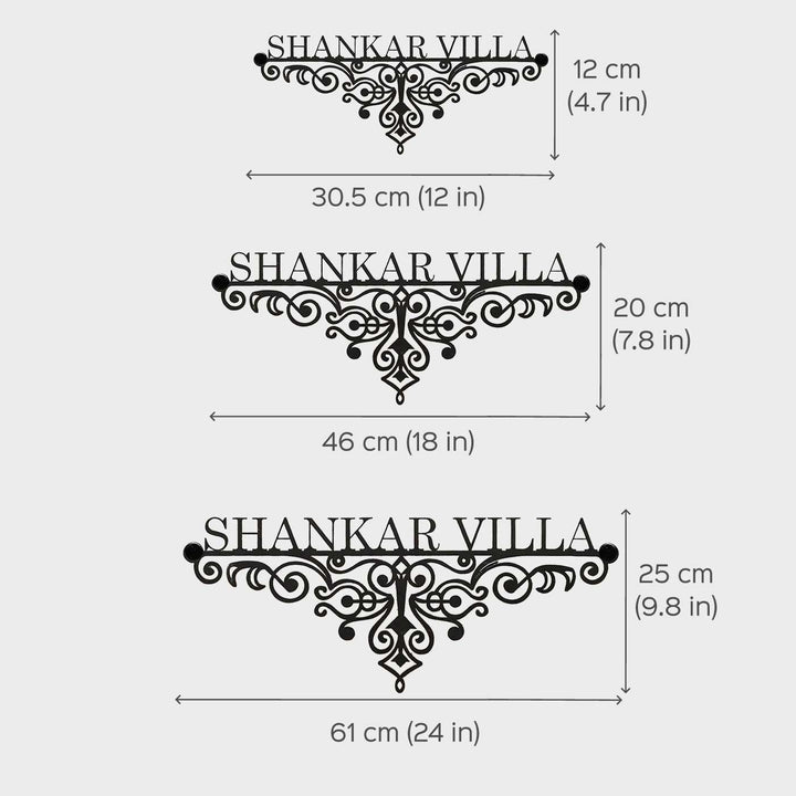 Personalized Ornate Weatherproof Name Plate for Villa