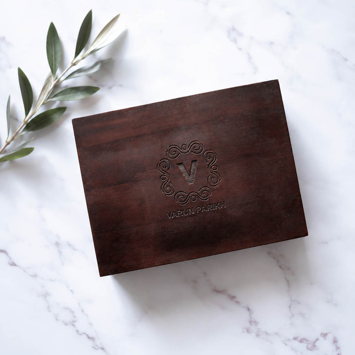 Personalised Wooden Gift Box with Monogram