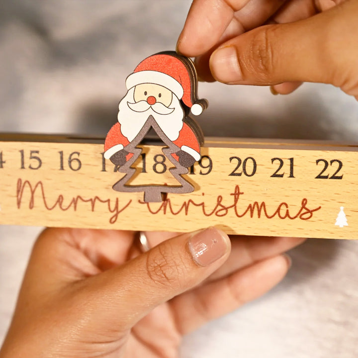 Laser Cut Wooden Santa Theme Christmas Advent Calendar
