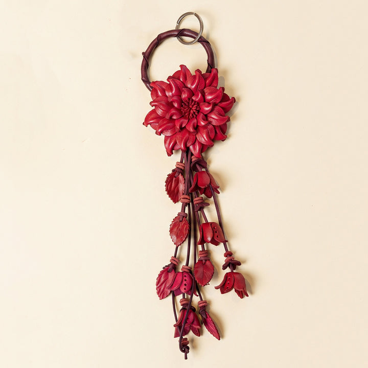 Red Layered Floral Bangle Lumba Rakhi With Roli Chawal For Sister/Bhabhi