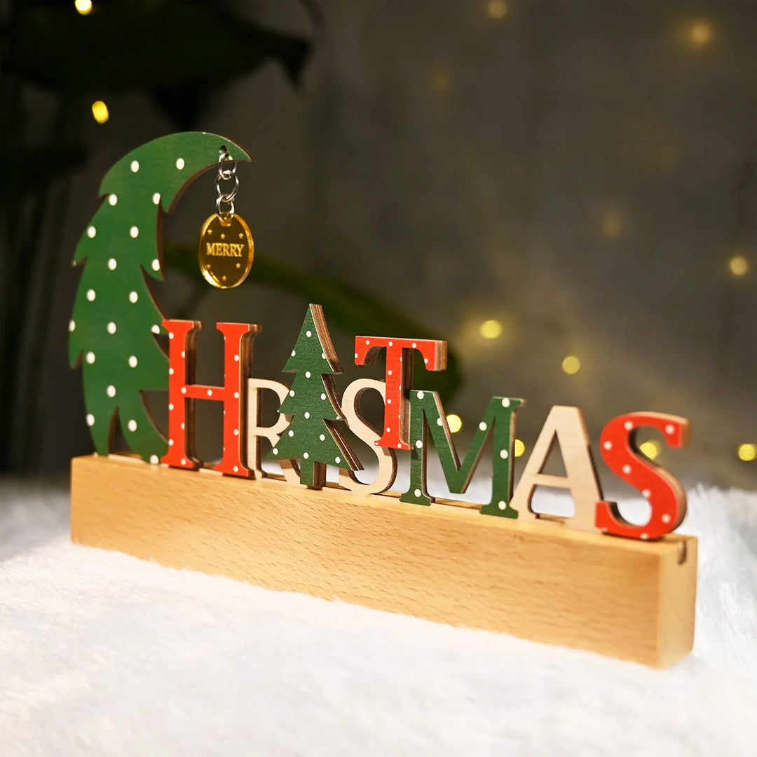 Laser Cut Wooden Christmas Table Decor