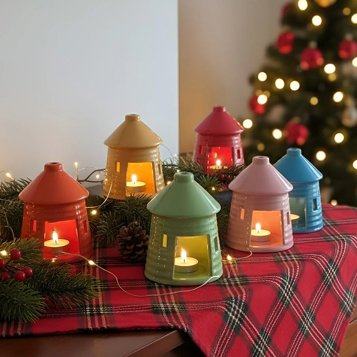Handmade Hagrid's Hut Ceramic Tealight Holder For Christmas Decoration