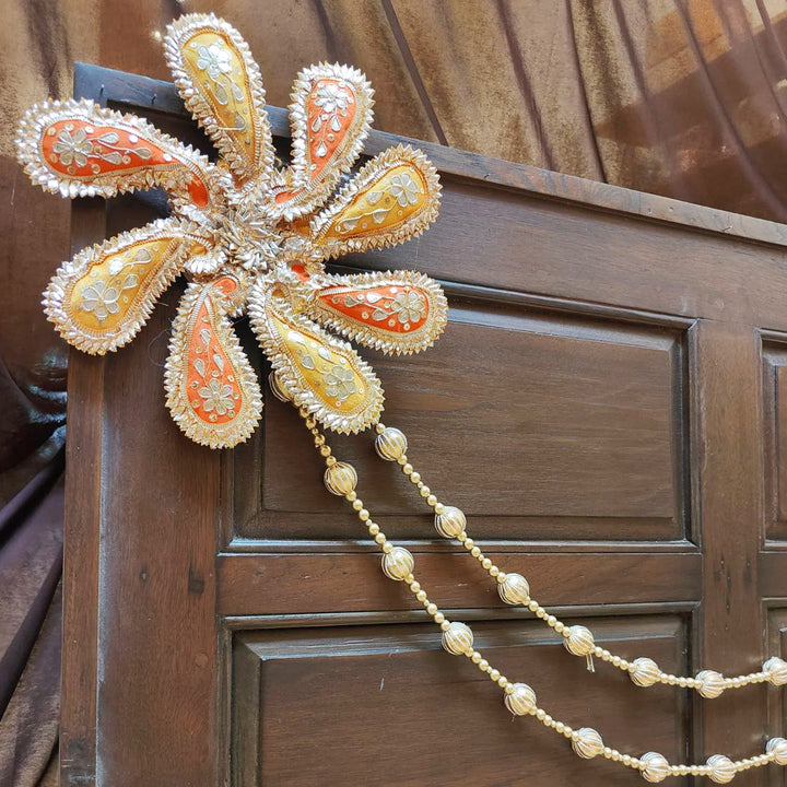 Handmade Orange & Yellow Asymmetrical Banderwal Toran