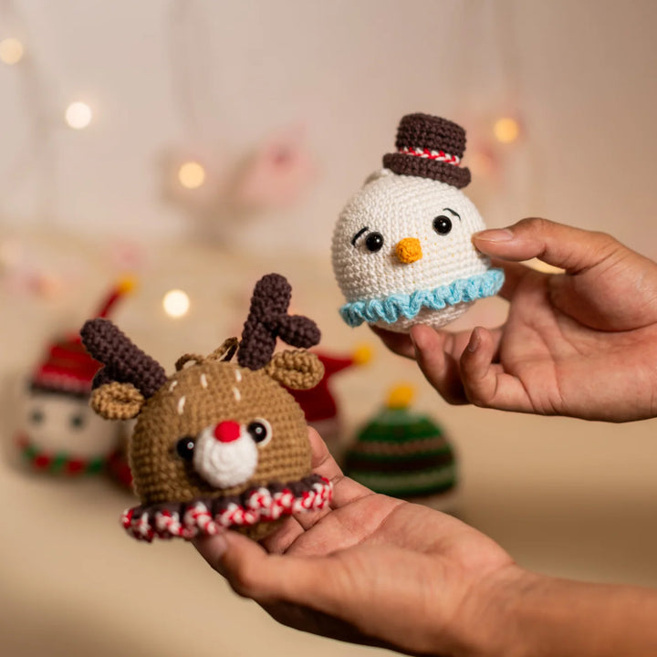 6 Pc | Handmade Christmas Cuties Toys For Christmas Decoration
