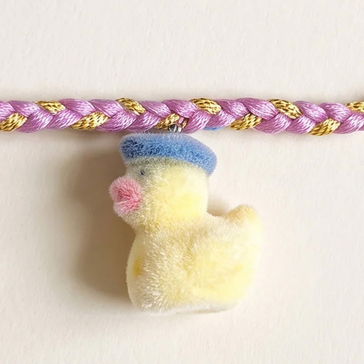 Handmade Duckling Charm Rakhi With Roli Chawal For Kids