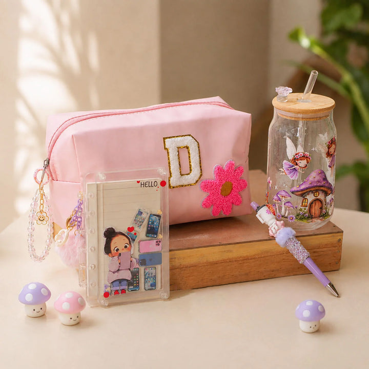 Pretty Little Things Gift Hamper | Personalised Diary, Pouch & Accessories Set For Kids