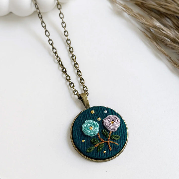 Hand Embroidered Woven Wilds Antique Finish Necklace