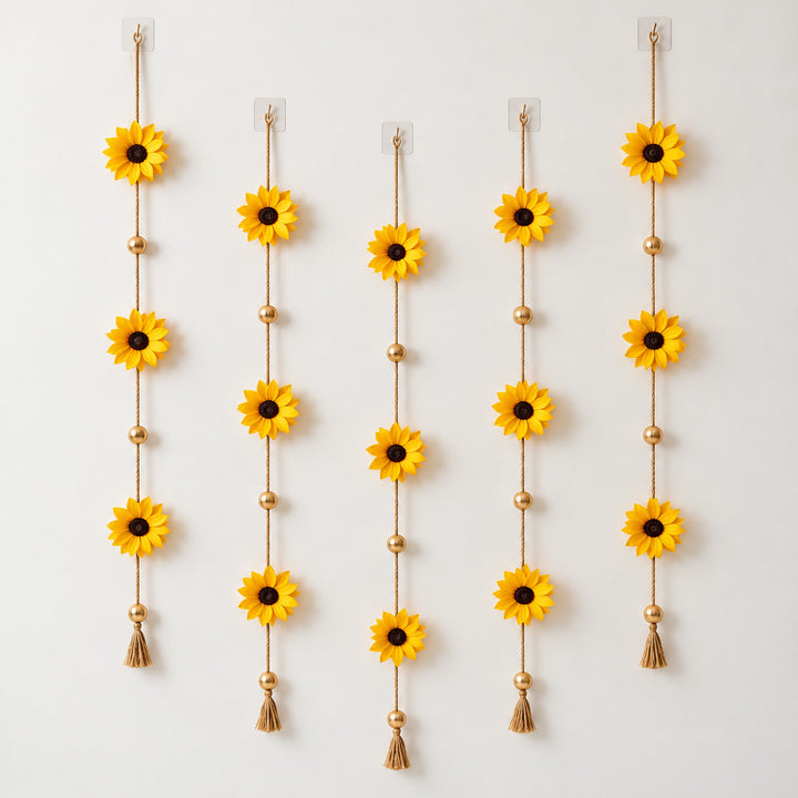 Handmade Sunflower Suryakanti Upcycled Areca Nut Wall Hanging
