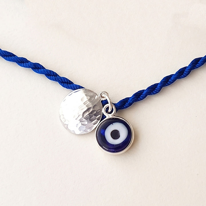 Evil Eye Multi-Wearable Sterling Silver Charm Rakhi With Roli Chawal For Brother