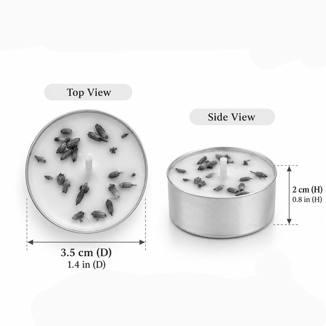 10 pc | Handmade Flower Infused Soy Wax Scented Tealight Candle For Festive Decor