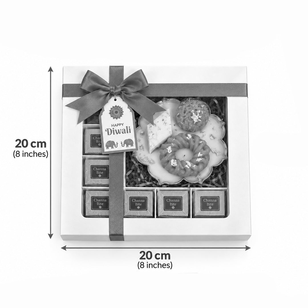 Shubh Labh Floral Bloom Scented Tealight & Lotus Urli Candle Diwali Gift Hamper