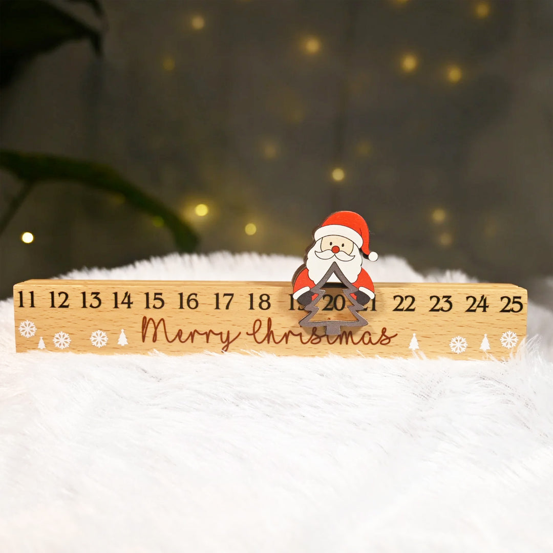 Laser Cut Wooden Santa Theme Christmas Advent Calendar