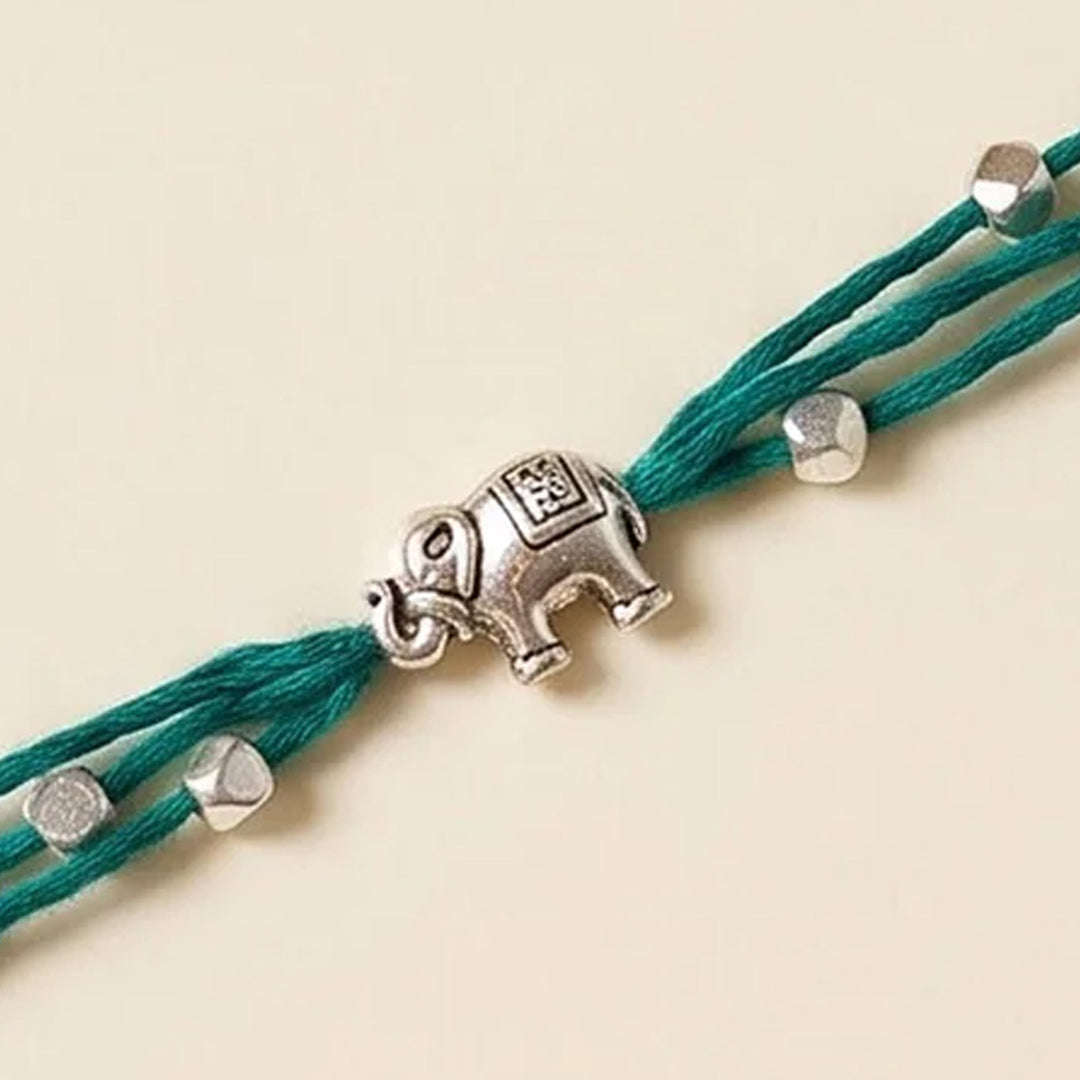 Handmade Gajraj Elephant Rakhi With Roli Chawal For Bhaiya