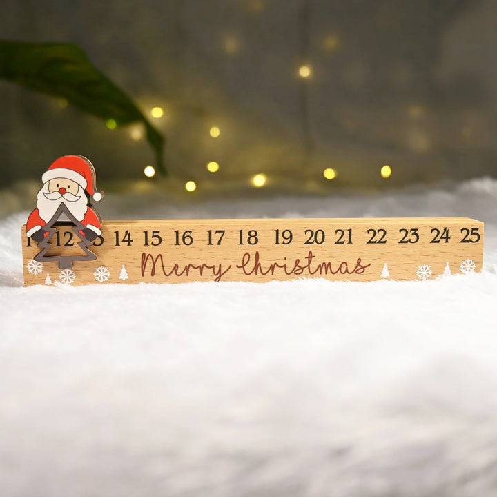 Laser Cut Wooden Santa Theme Christmas Advent Calendar