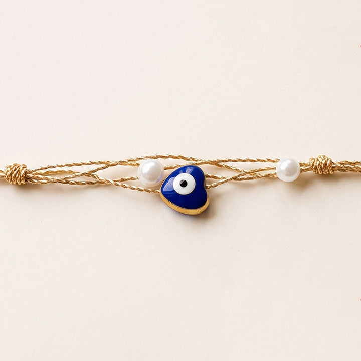 Handmade Evil Eye Charm Rakhi With Roli Chawal For Brother