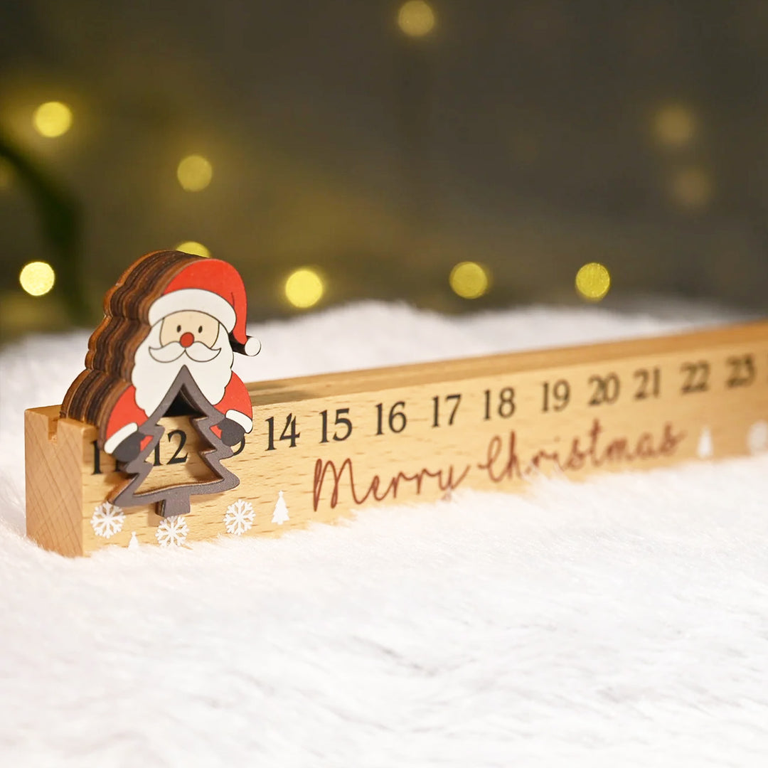 Laser Cut Wooden Santa Theme Christmas Advent Calendar