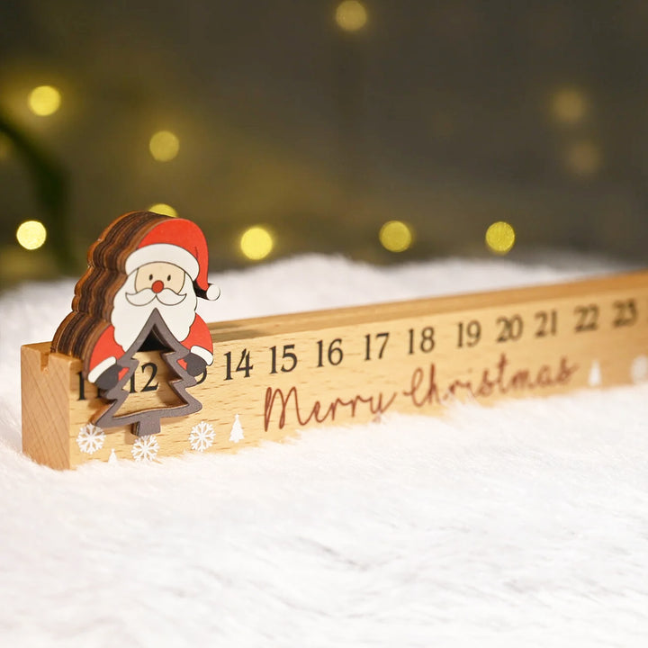 Laser Cut Wooden Santa Theme Christmas Advent Calendar
